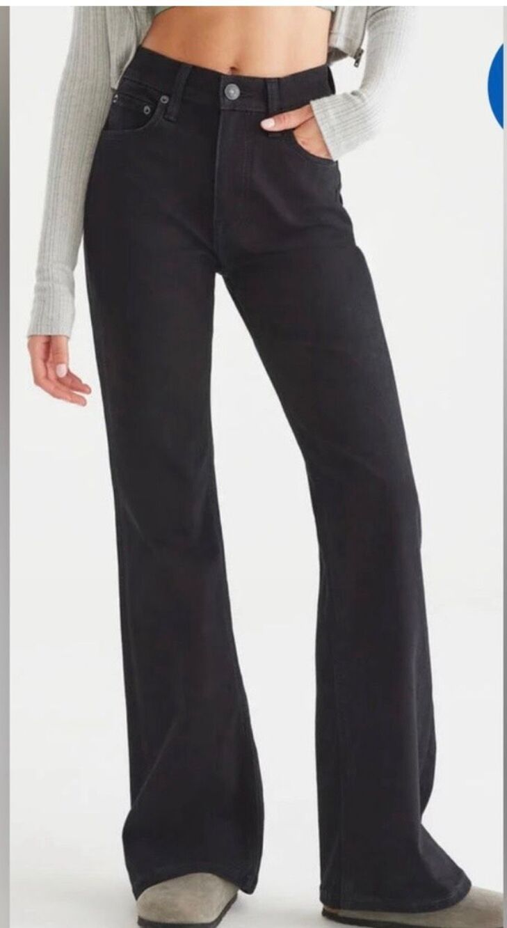 Aeropostale size 00 black high rise f look are jeans denim pants